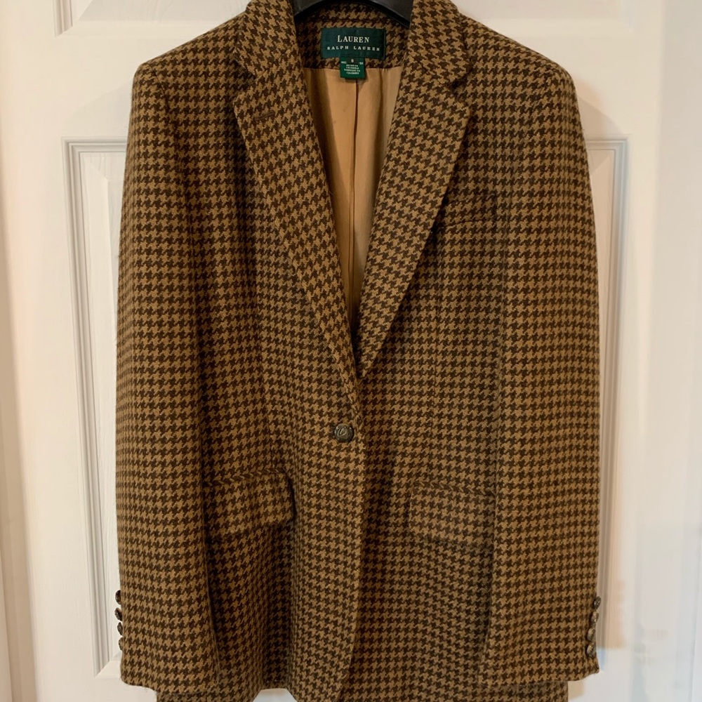 Lauren Ralph Lauren wool houndstooth jacket